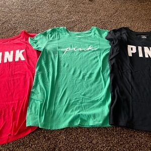 PINK Victoria's Secret Graphic T-Shirts - size large